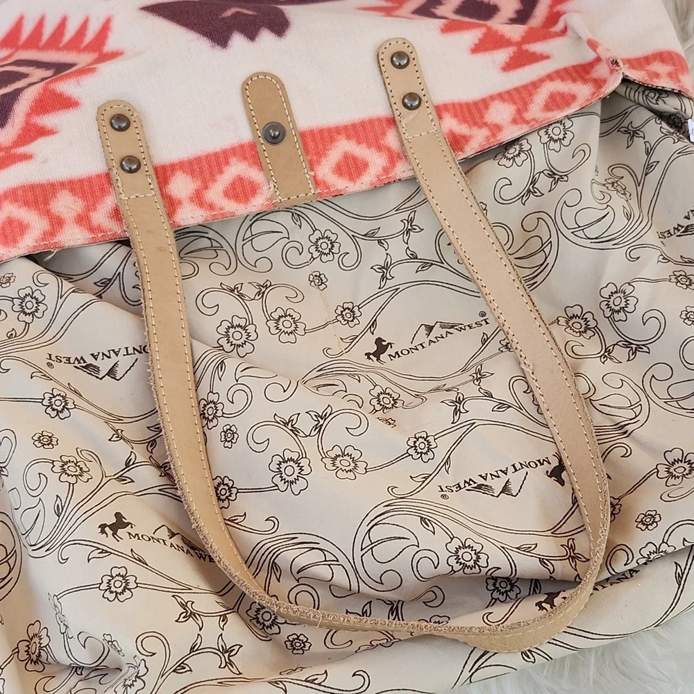 MONTANA WEST CANVAS/LEATHER TOTE - Picture 9 of 12